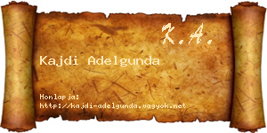 Kajdi Adelgunda névjegykártya